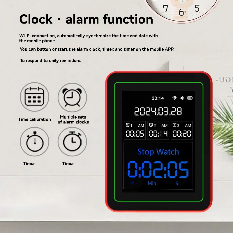 Air Quality Monitor Co2 Pm2.5 Tvoc - RCXAZ เครื่องวัดคุณภาพอากาศอัจฉริยะ 15-in-1 พร้อม WiFi วัดอุณหภูมิ
