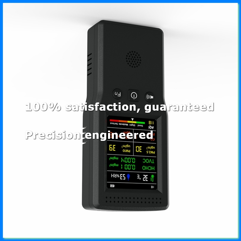 Air Quality Monitor Co2 Pm2.5 Tvoc - ● เครื่องตรวจวัดคุณภาพอากาศแบบ 9-in-1 พร้อมหน้าจอ LCD แสดงค่า