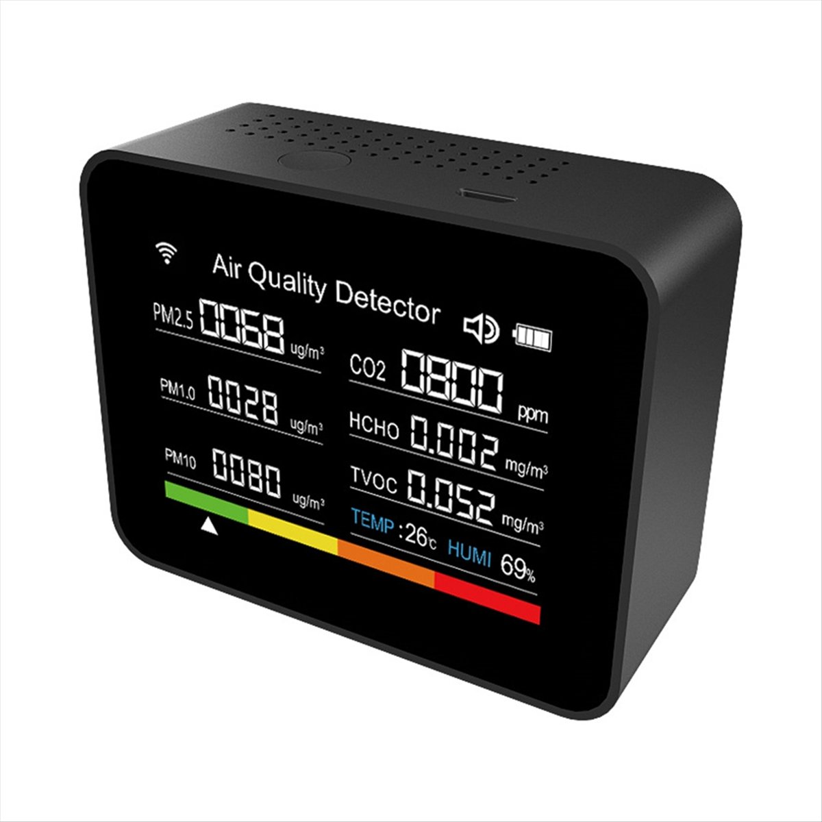 T64C! เครื่องตรวจวัดคุณภาพอากา - Air Quality Monitor Co2 Pm2.5 Tvoc บทวิจารณ์และราคา