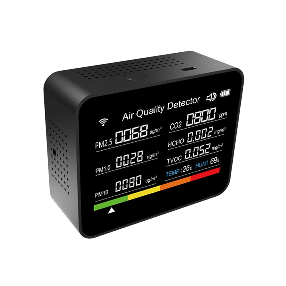 T64C! เครื่องตรวจวัดคุณภาพอากา - Air Quality Monitor Co2 Pm2.5 Tvoc บทวิจารณ์และราคา