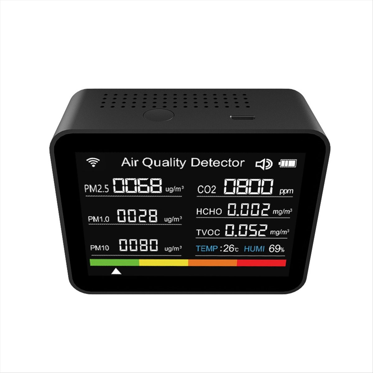 T64C! เครื่องตรวจวัดคุณภาพอากา - Air Quality Monitor Co2 Pm2.5 Tvoc บทวิจารณ์และราคา