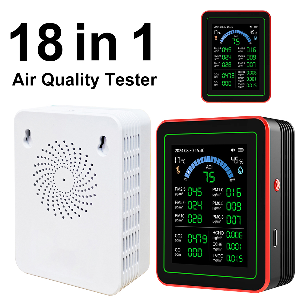 เซ็นเซอร์ตรวจสอบคุณภาพอากาศ 18 - Air Quality Monitor Co2 Pm2.5 Tvoc บทวิจารณ์และราคา