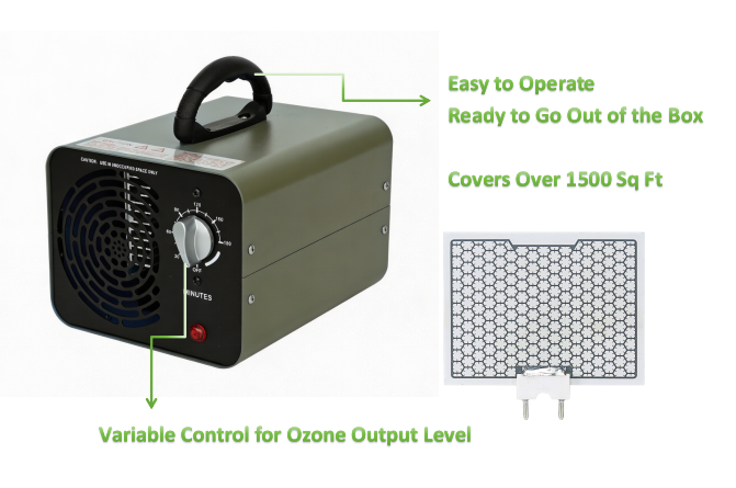 เครื่องกำเนิดโอโซนอุตสาหกรรม 1 - Smoke Odor Eliminator Machine Car บทวิจารณ์และราคา