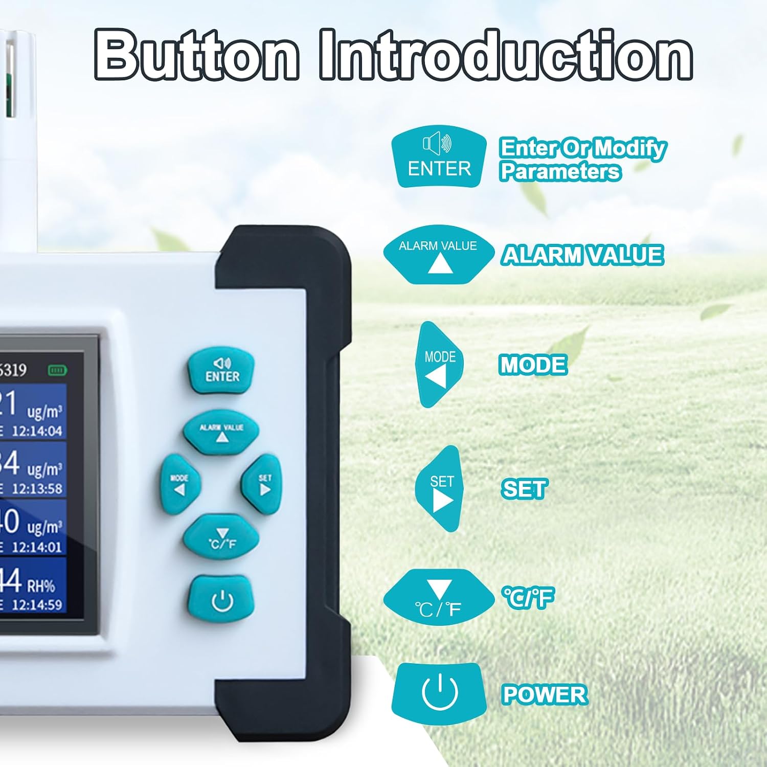เครื่องตรวจวัดก๊าซ CO2, PM2.5, - Air Quality Monitor Co2 Pm2.5 Tvoc บทวิจารณ์และราคา