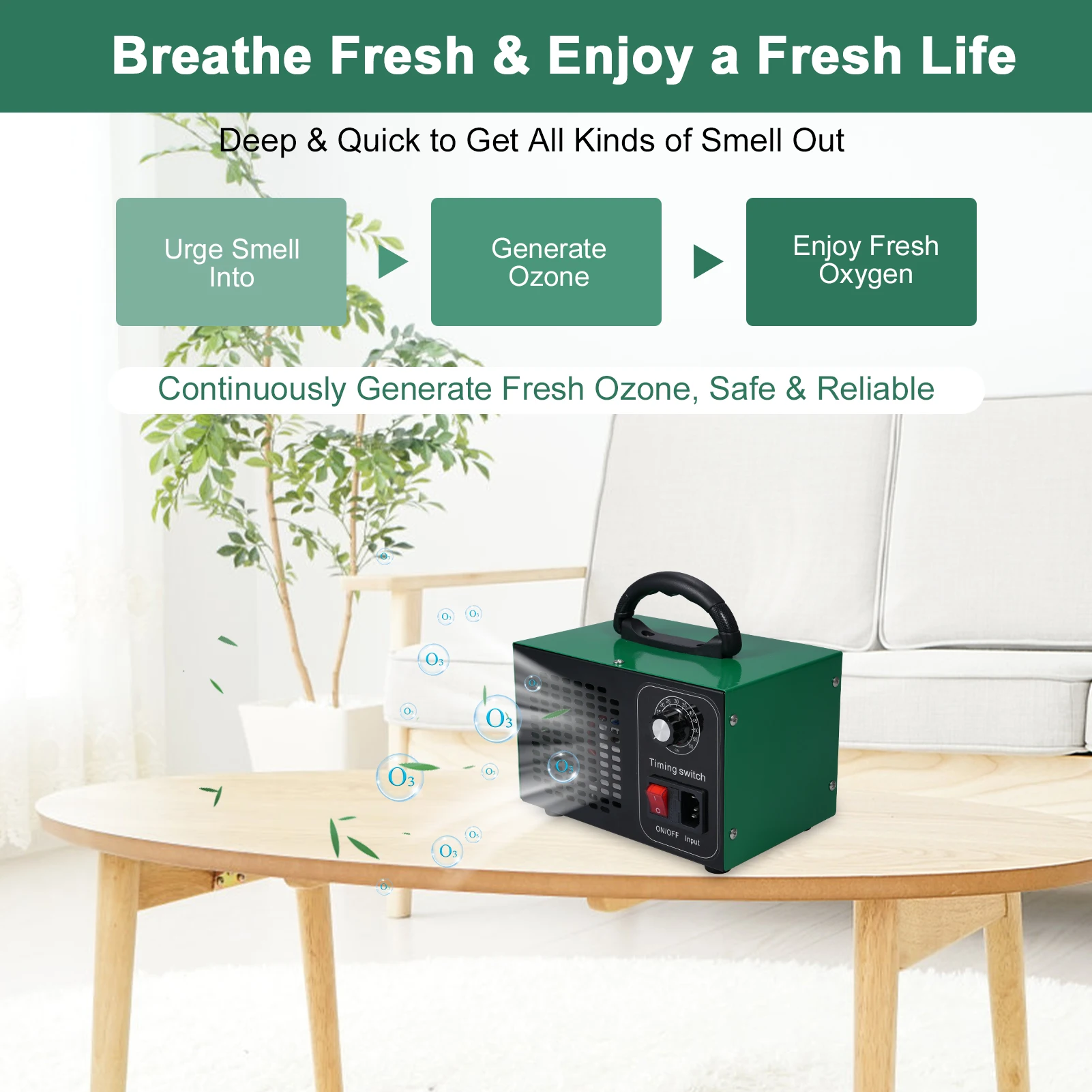 เครื่องกำเนิดโอโซนความจุสูง 45 - Industrial Ozone Machine Air Purifier บทวิจารณ์และราคา
