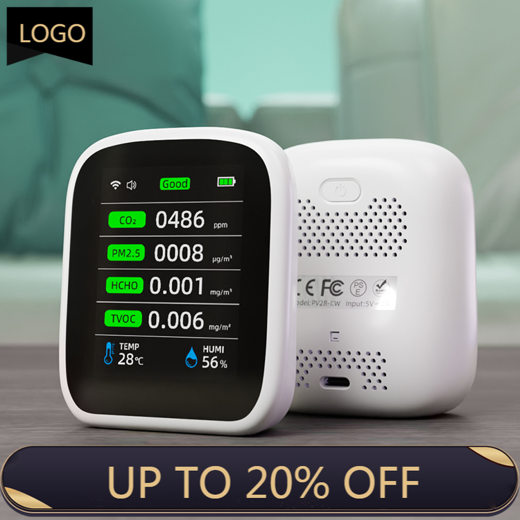 เครื่องตรวจวัดคุณภาพอากาศ 8 in - Air Quality Monitor Co2 Pm2.5 Tvoc บทวิจารณ์และราคา