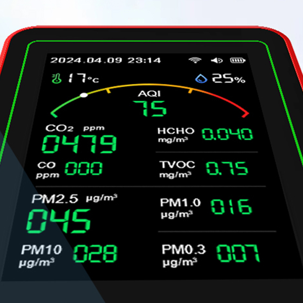 เครื่องตรวจสอบคุณภาพอากาศ 15 i - Air Quality Monitor Co2 Pm2.5 Tvoc บทวิจารณ์และราคา